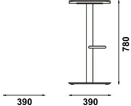 Adico Барный стул на эстакаде с подставкой для ног Fill sun-id-1363102 - Вид №2
