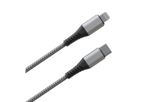17458494 Кабель TypeC-MFI для быстрой зарядки APPLE PD 1,5m нейлон, B210, 63982 Interstep