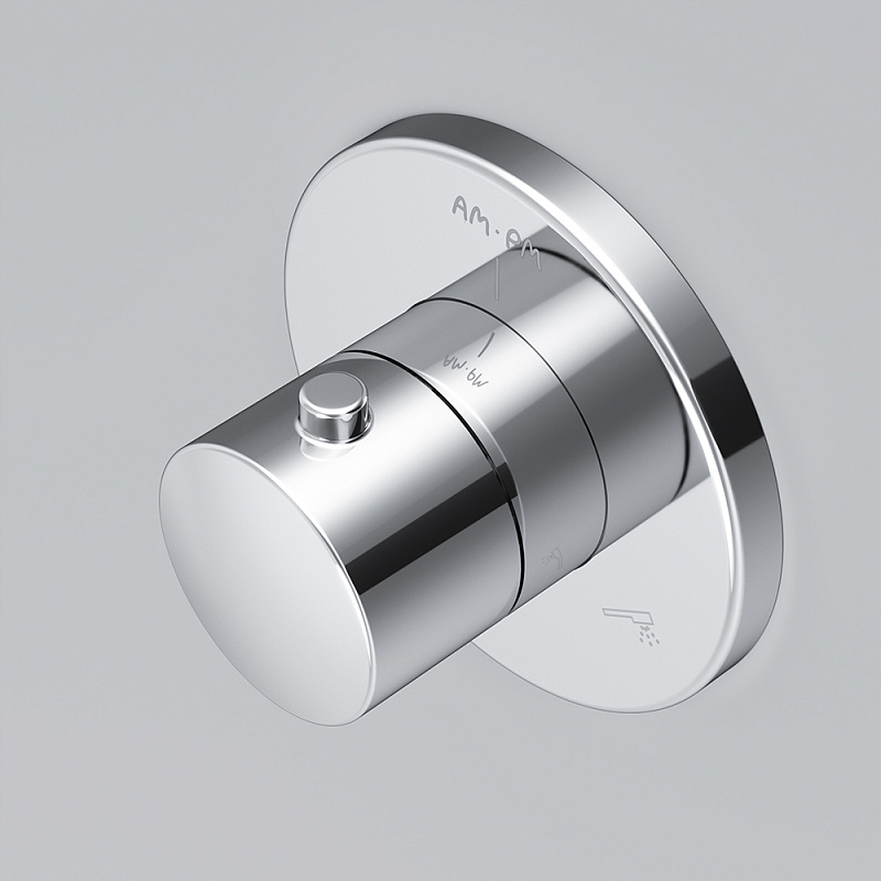 F0800100 Переключатель на три положения монтируемый в стену хром шт. AM.PM  - Вид №3