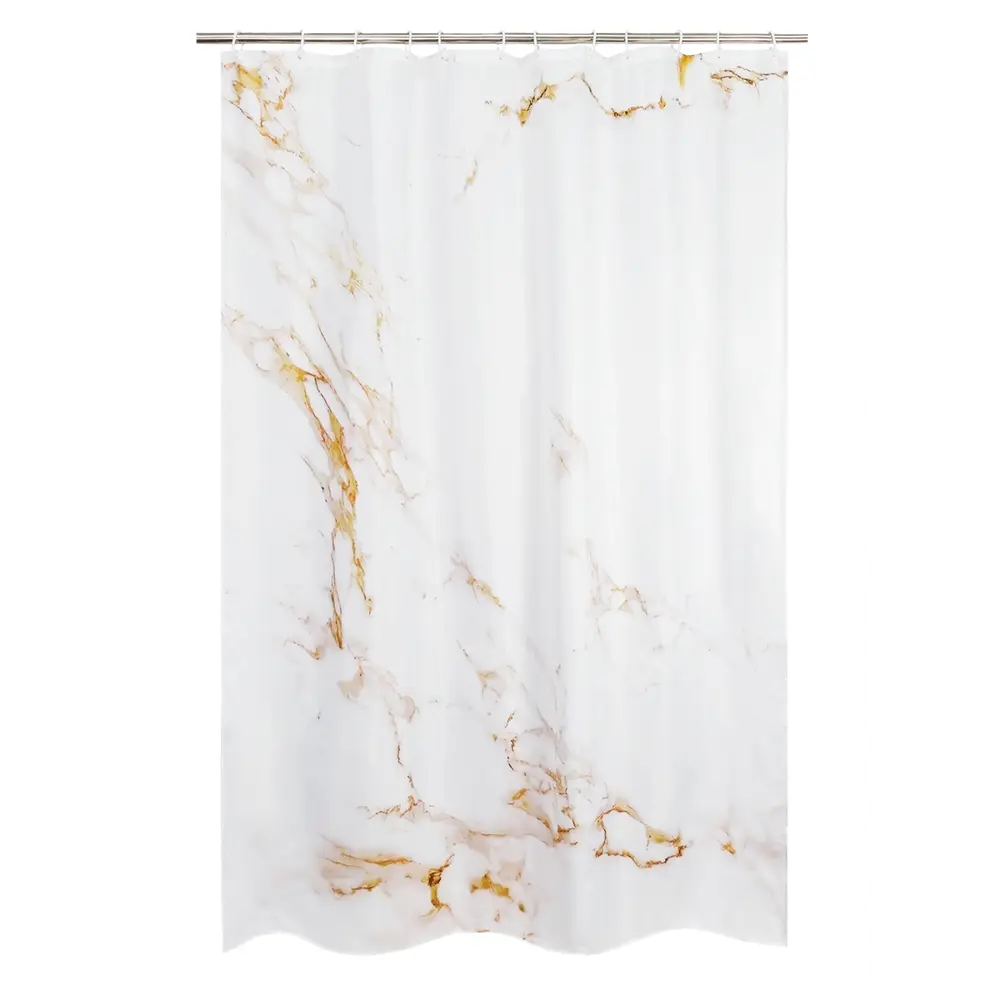 BATH PLUS Штора для ванной White Marble с мраморным узором 180x200 см 89362283 STLM-0977031 - Вид №1