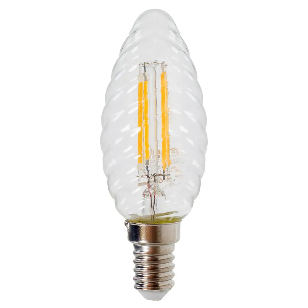 Лампа светодиодная Osram свеча витая E14 4 Вт 470 Лм свет тёплый белый 18609981 STLM-2009179 