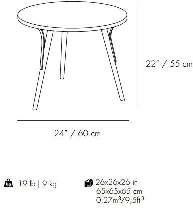 Mambo Unlimited Ideas Круглый деревянный журнальный столик Way sun-id-1403621 - Вид №2