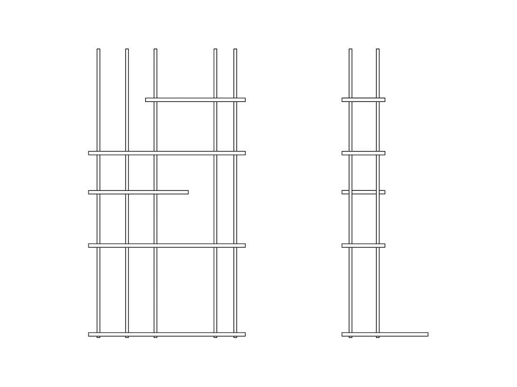 Деревянный подвесной книжный шкаф Naturedesign Origin ARCH-00082582 - Вид №5