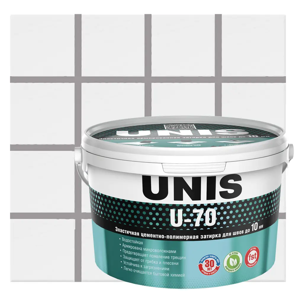 Затирка цементно-полимерная U-70 цвет асфальт 2 кг Unis STLM-2029059
