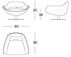 Longhi Вращающееся кресло из ткани Loveluxe 2019 – rhythm collection sun-id-1466992 - Вид №6