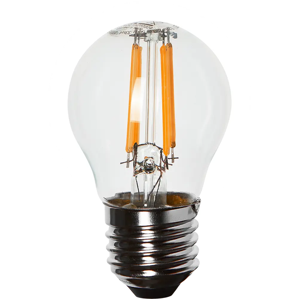 LEXMAN LED лампа E27 прозрачный шар 6Вт теплый свет 82991682 STLM-0934730 - Вид №1