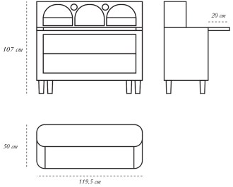 Scarlet Splendour Письменный стол из латуни с ящиками Vanilla noir oro sun-id-1385932 - Вид №4