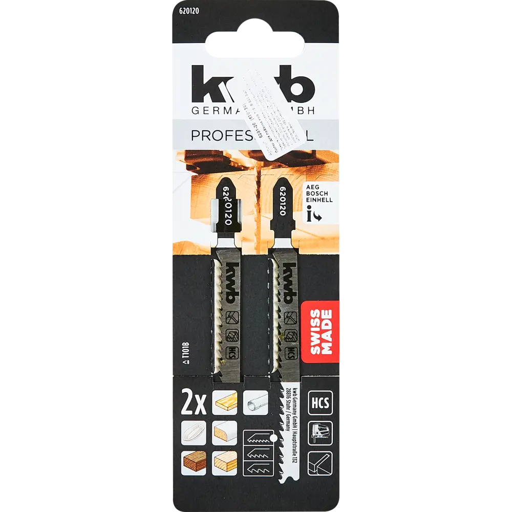 Пилка для лобзика по дереву KWB T101B быстрый рез, 2 шт STLM-2185570 - Вид №3