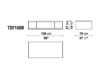 Деревянный прямоугольный низкий журнальный столик B&B Italia ARCH-00139830 - Вид №18
