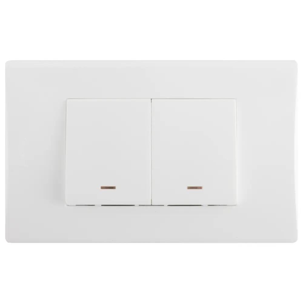 Выключатель Legrand Anam Zunis, 2 клавиши, с подсветкой, цвет белый STLM-2035107