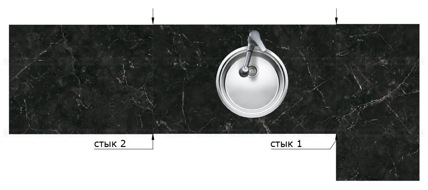 Столешницы для кухни - Итальяно неро LIGRON LIST356 2567 - Вид №5