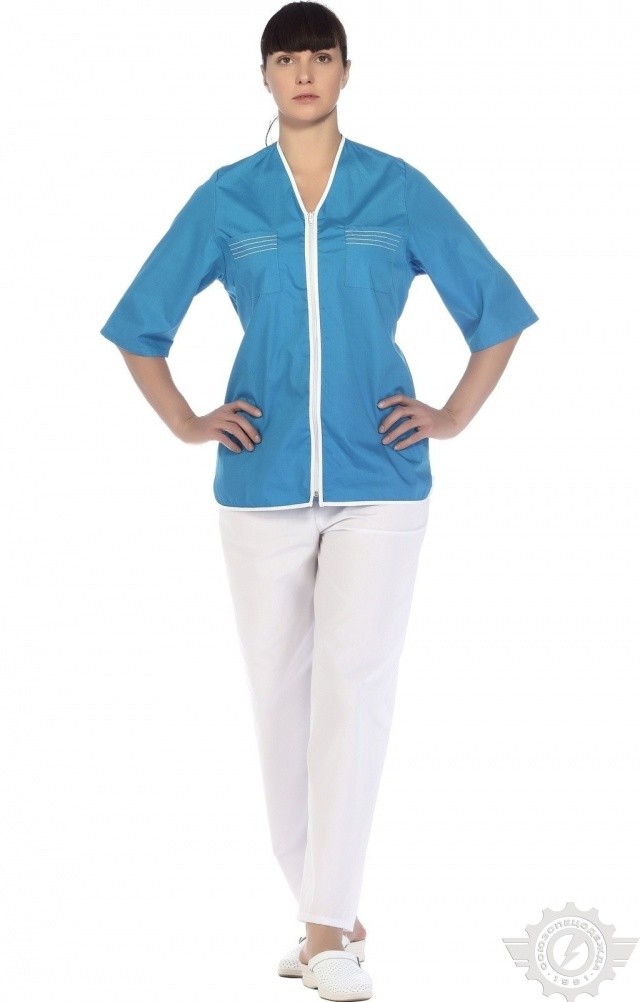 66182 Куртка "Сервис" темно-голубая  Медицинская одежда  размер 52/158-164 Спецодежда  - Вид №9