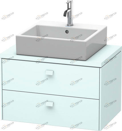 BR510600909 Brioso Тумбочка для компактной консоли Светло-голубой матовый декор Duravit