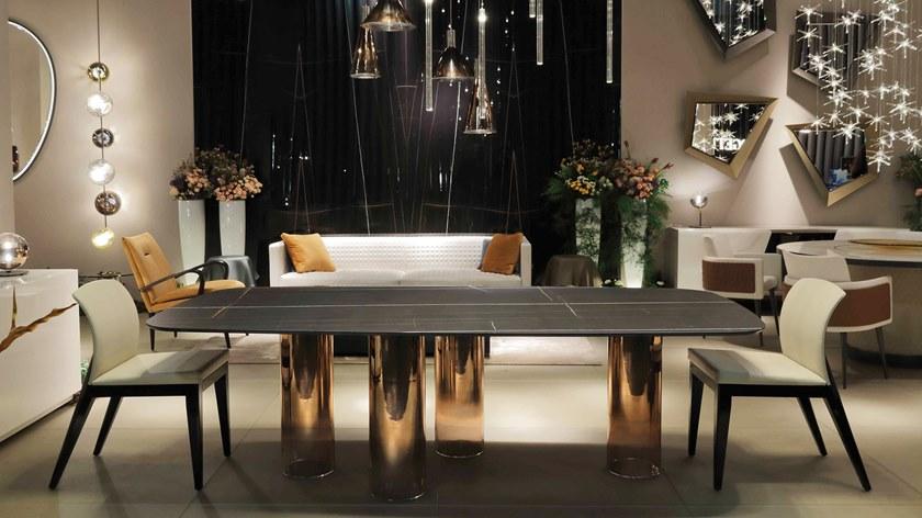 Reflex Прямоугольный обеденный стол из стекла Signore degli anelli sun-id-1437773 - Вид №2