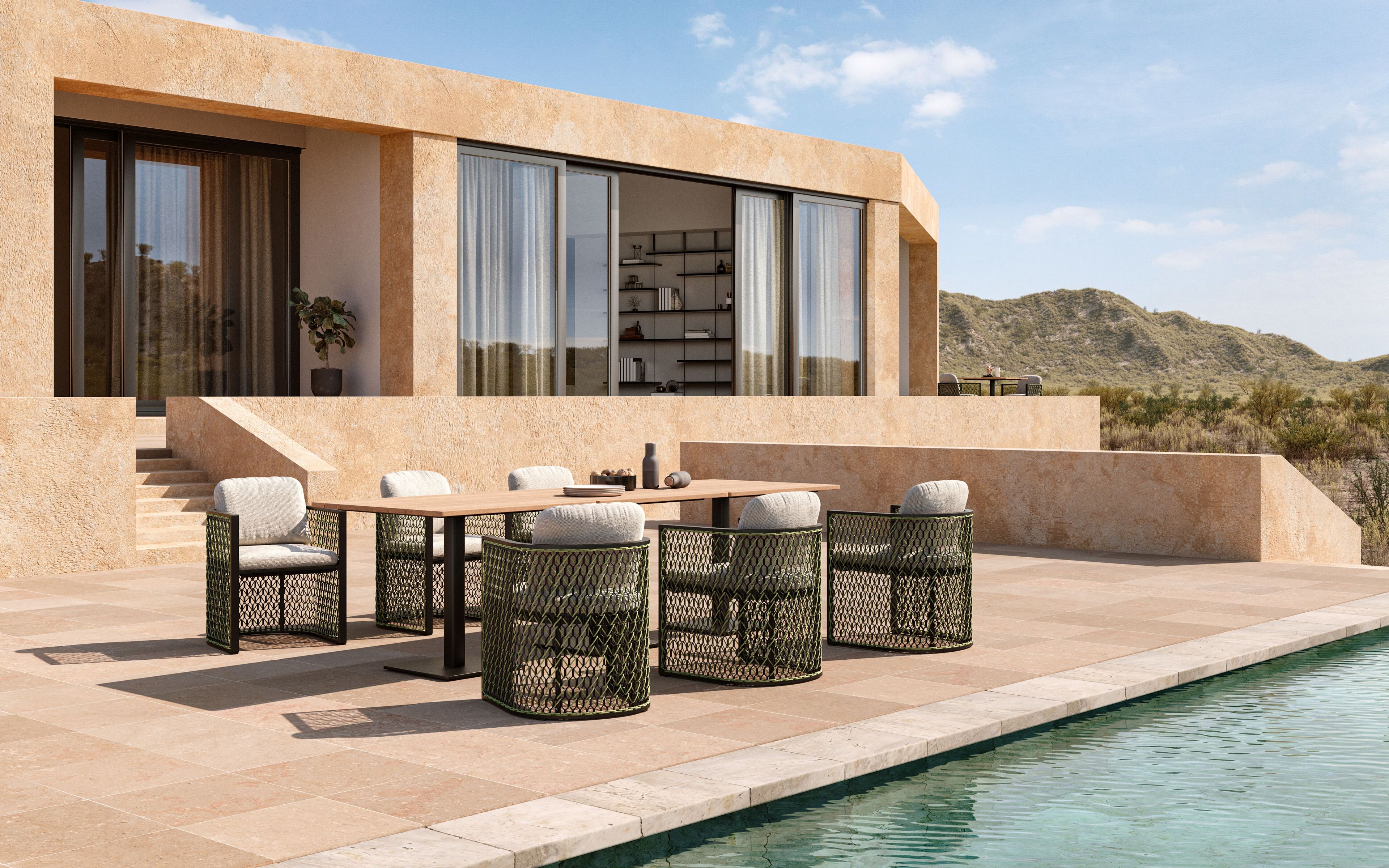 2-местный садовый диван из проволочной сетки VINEKO гнездо ARCH-00137363 - Вид №1