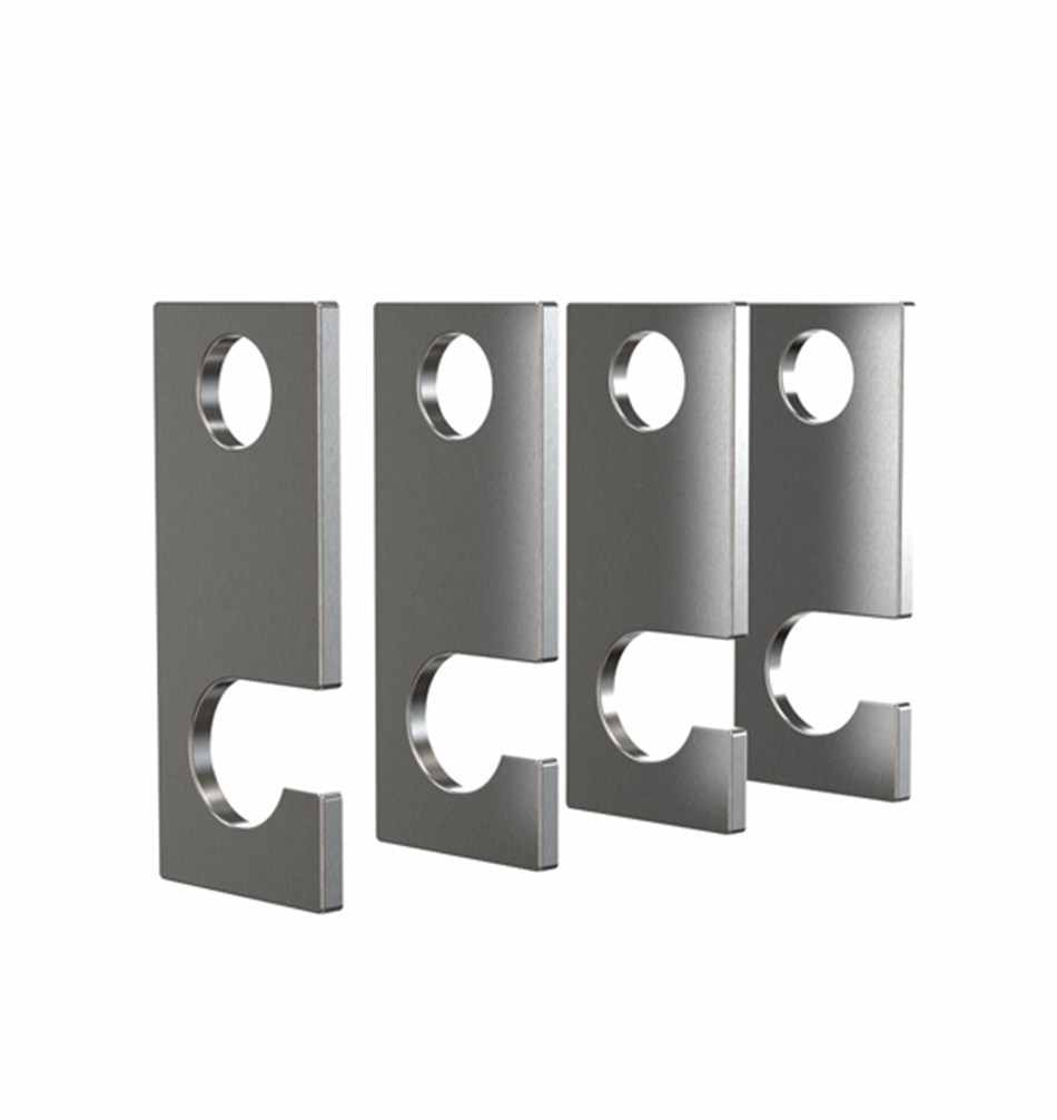 FROST Крючки на рейку » 4 шт. почищенный Нержавеющая сталь Матовый N1907 