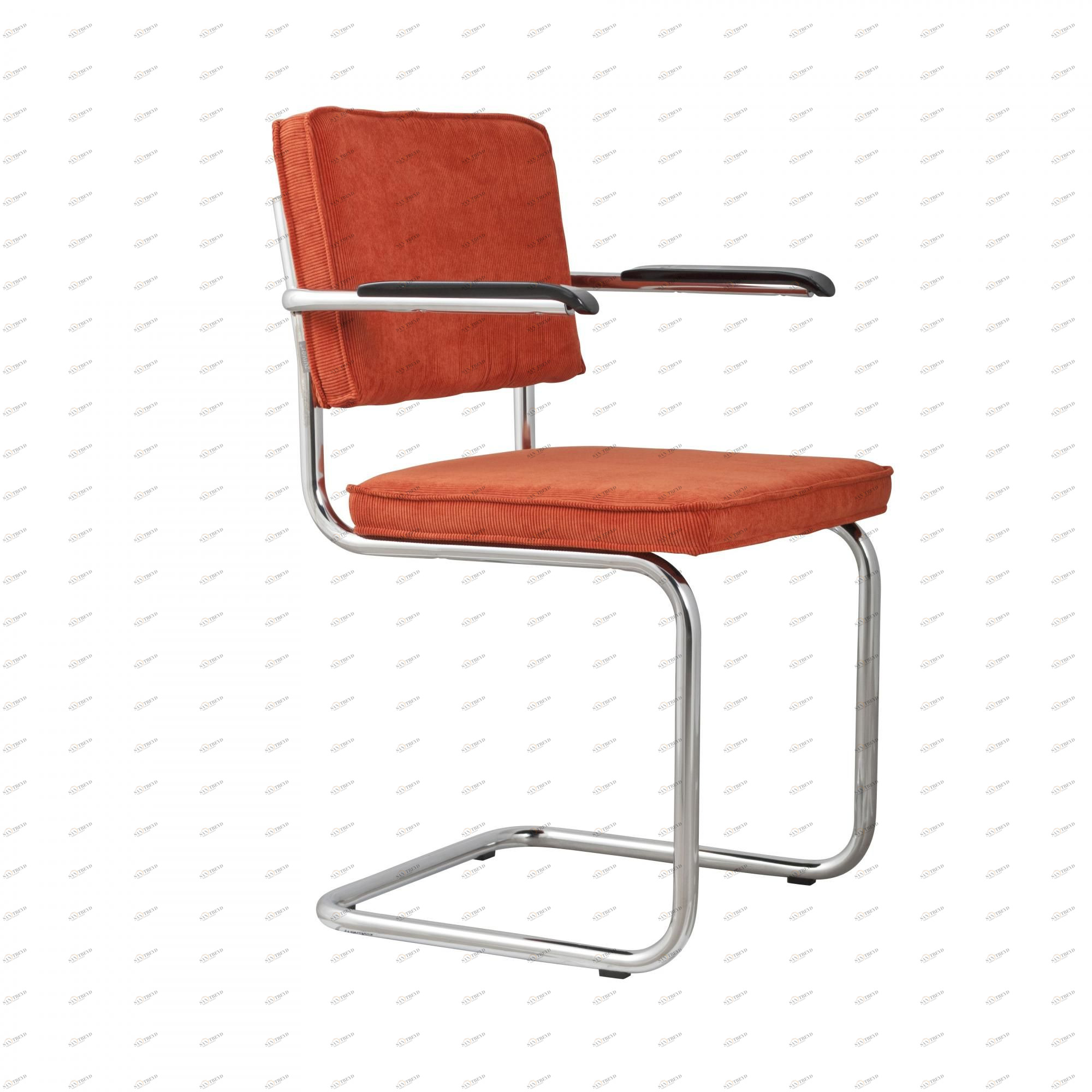 Кресло Ridge Rib оранжевое Zuiver 1006052