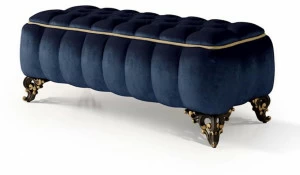 Carpanese Home Стеганая бархатная скамья Heritage 6090