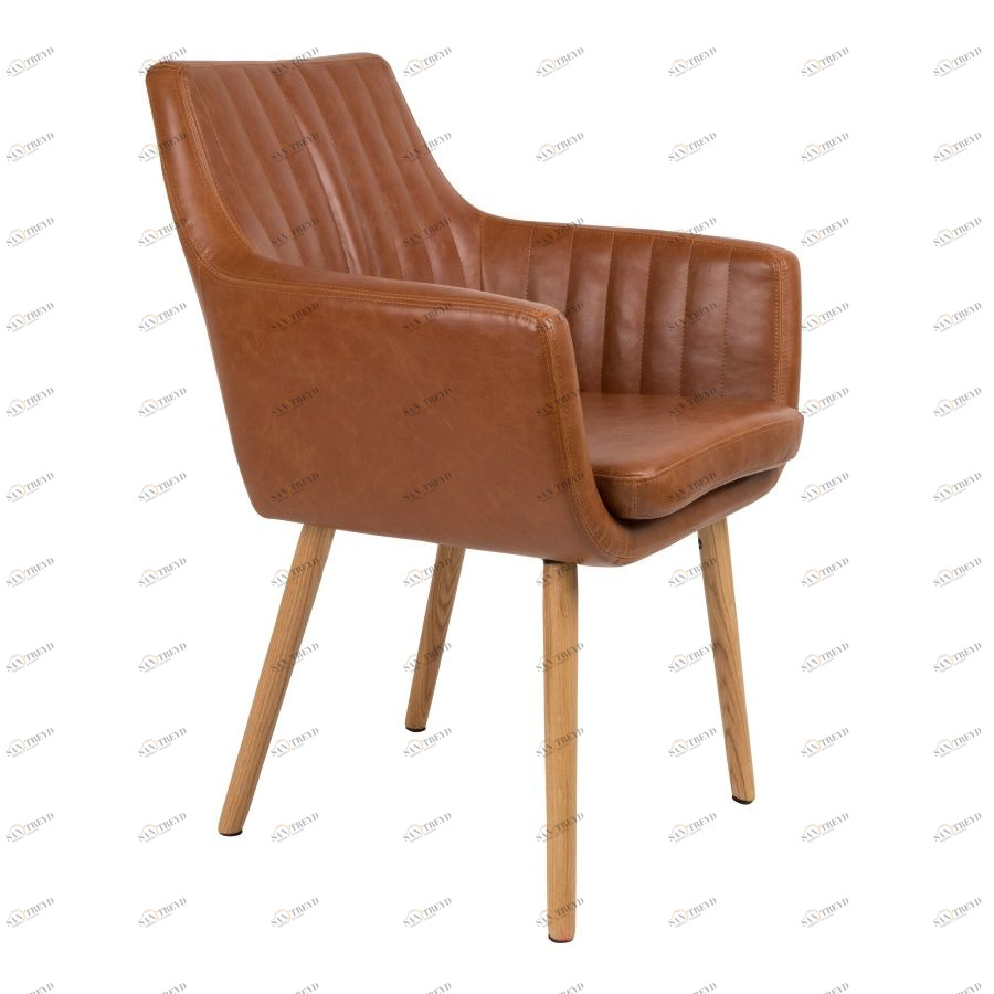 Кресло Pike коричневое White Label Living 1100283