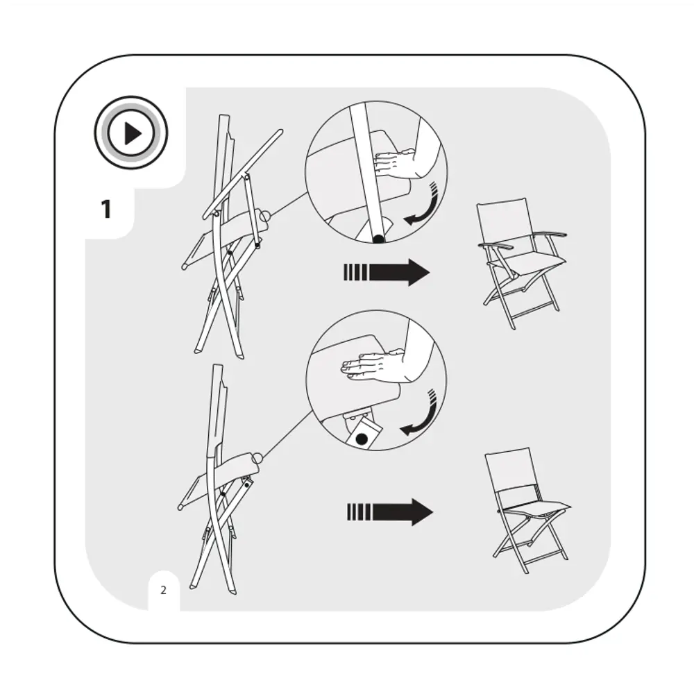 Кресло Naterial Emys Origami складное 54х52х83 см сталь бежевый STLM-2153325 - Вид №13