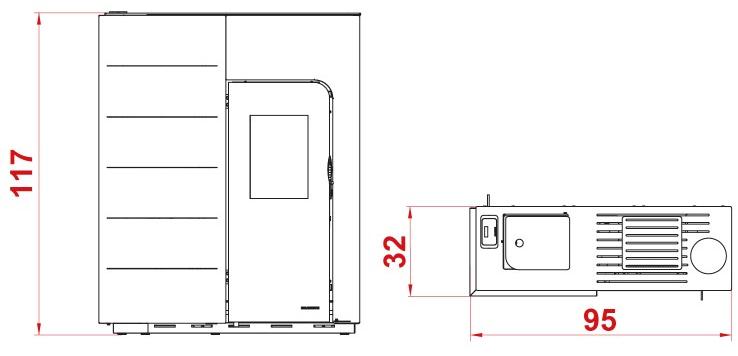 PALAZZETTI Пеллетная печь из стали и стекла класса а ++ Ginger sun-id-1354941 - Вид №3
