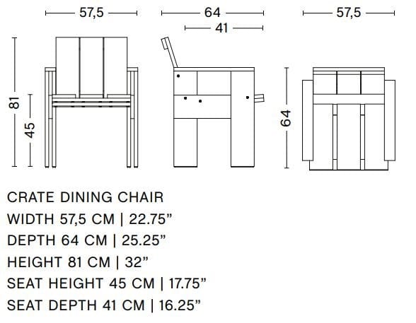 Сосновый садовый стул с подлокотниками Hay ящик ARCH-00028998 - Вид №24