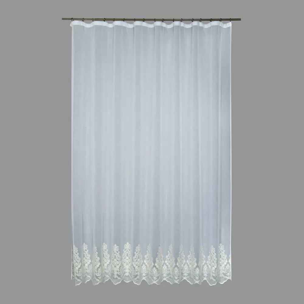 Тюль на ленте «Валенсия», 250х260 см, вензель, цвет экрю AMORE MIO STLM-2133363 - Вид №1