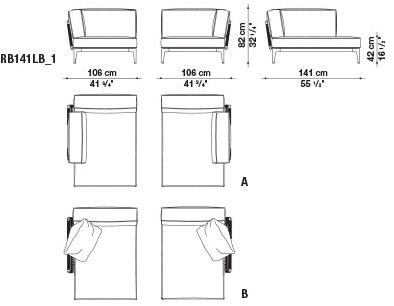 B&B Italia Outdoor 2-местный тканевый садовый диван Ribes sun-id-1372306 - Вид №7
