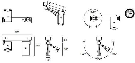 Milan Iluminacion Светодиодный потолочный точечный светильник с диммером Besson sun-id-1435800 - Вид №1