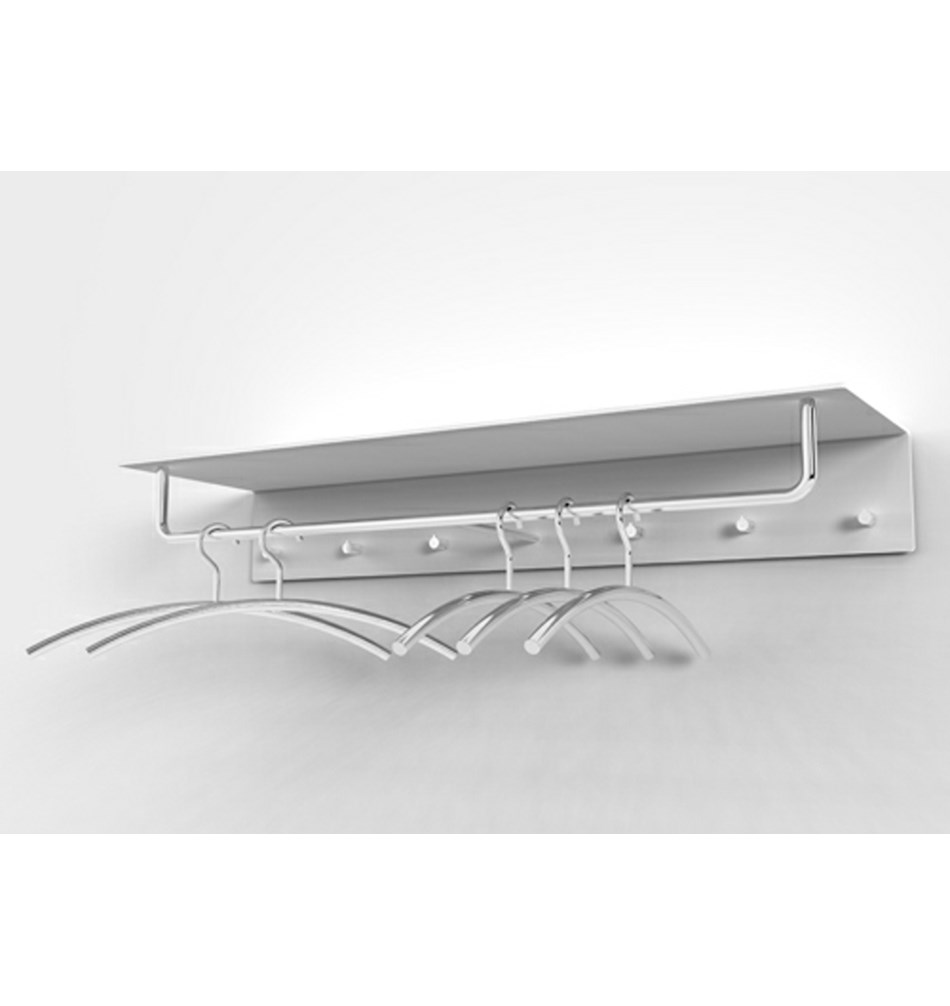 FROST Вешалка для верхней одежды UNU 1000 » белая / полированная Алюминий / нержавеющая сталь Белый / полированный U4017-W  - Вид №5