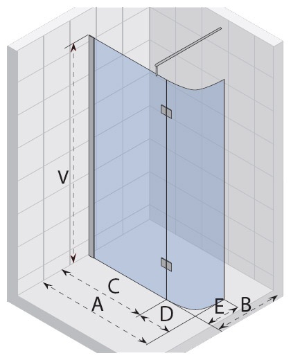 GP50200 Неподвижная стенка Riho Polar Santreyd - Вид №2
