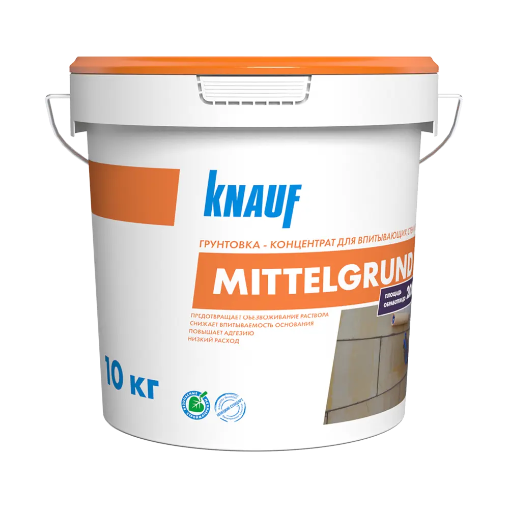 Грунтовка универсальная концентрат Knauf Миттельгрунд F желтая 10 кг STLM-2197892