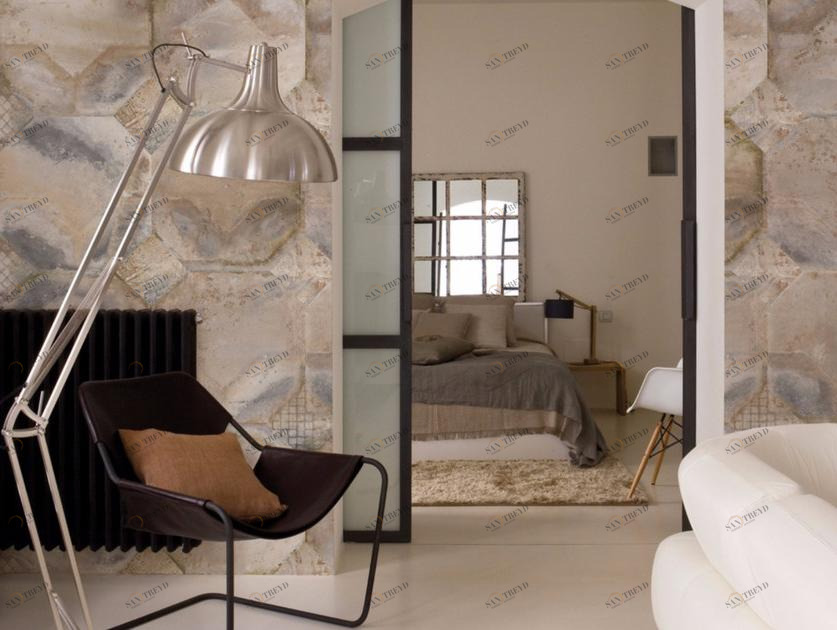 Inkiostro Bianco Панорамные обои с геометрическим эффектом камня Collection 2014 sun-id-1444369