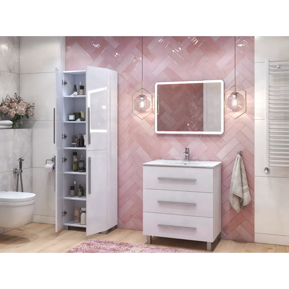 Пенал для ванной Vigo Yuma 189.2x60 см цвет белый STLM-2112664 - Вид №6