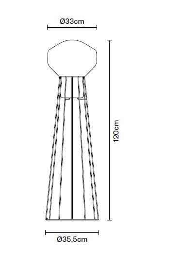 Напольная лампа из дутого стекла Fabbian Aérostat ARCH-00000210 - Вид №2