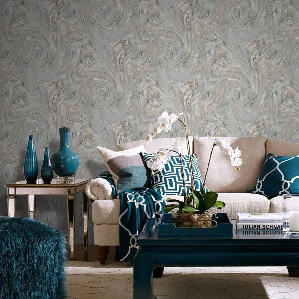 Обои флизелиновые Erismann Mystery голубой 1.06 м 60143-05 STLM-2035806 - Вид №2