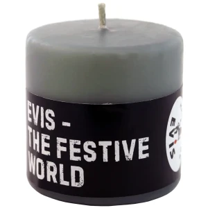 Свеча столбик Цилиндр малая серая 10 см