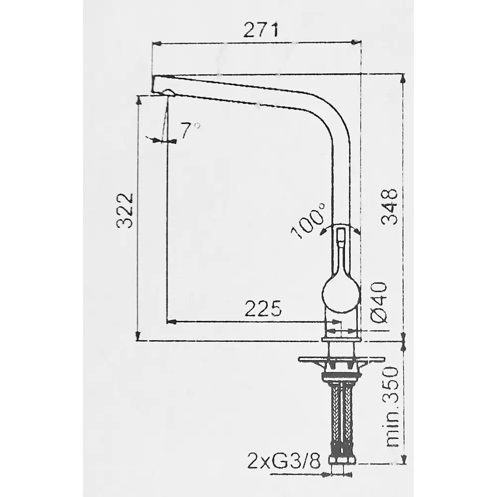 Смеситель кухонный Ideal Standard Ceralook общая высота 34.8 см цвет хром STLM-2074410 - Вид №9