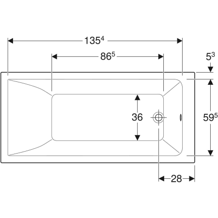 554.301.01.1 Прямоугольная ванна Geberit Renova Plan Geberit  - Вид №17