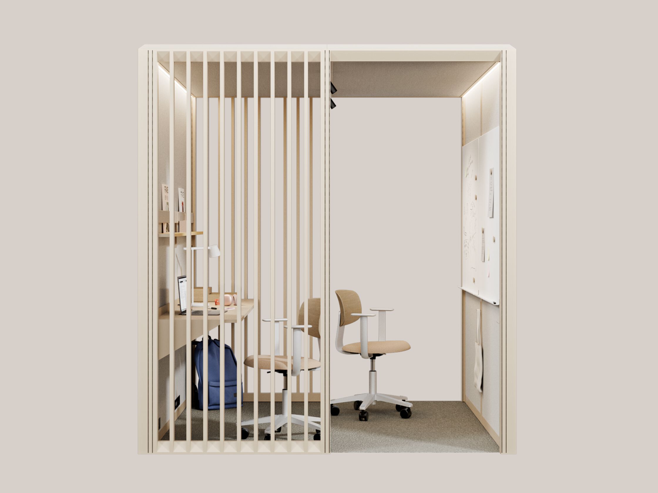 Офисный остров со встроенным освещением Mute Modular ARCH-00045114