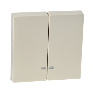 MTN3420-0344 Клавиша двойная с линзами , бежевый блестящий Schneider Electric Merten System M