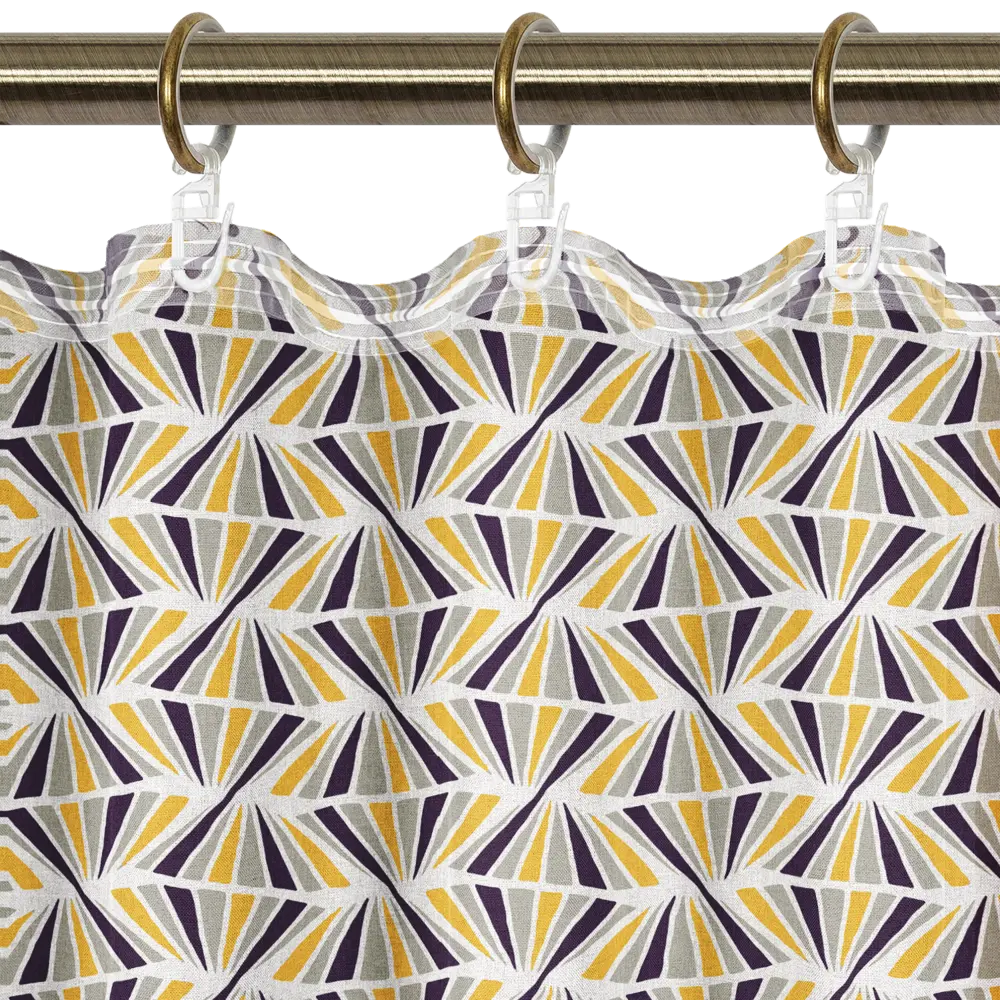 Штора на ленте для кухни «Калейдоскоп» 145x180 см цвет мультиколор LINEN WAY STLM-2060785 - Вид №1