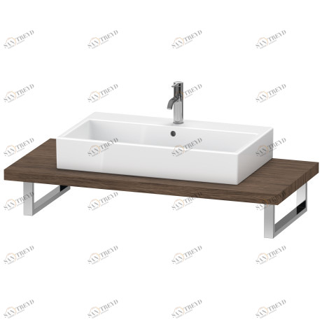 LC102C02121 L-Cube Консоль для накладных раковин и встраиваемых умывальников Орех темный декор Duravit