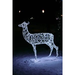 Электрическая светящиеся фигура Олениха 400 LED 120x160x30 см теплый белый свет 86164108 STLM-2022384