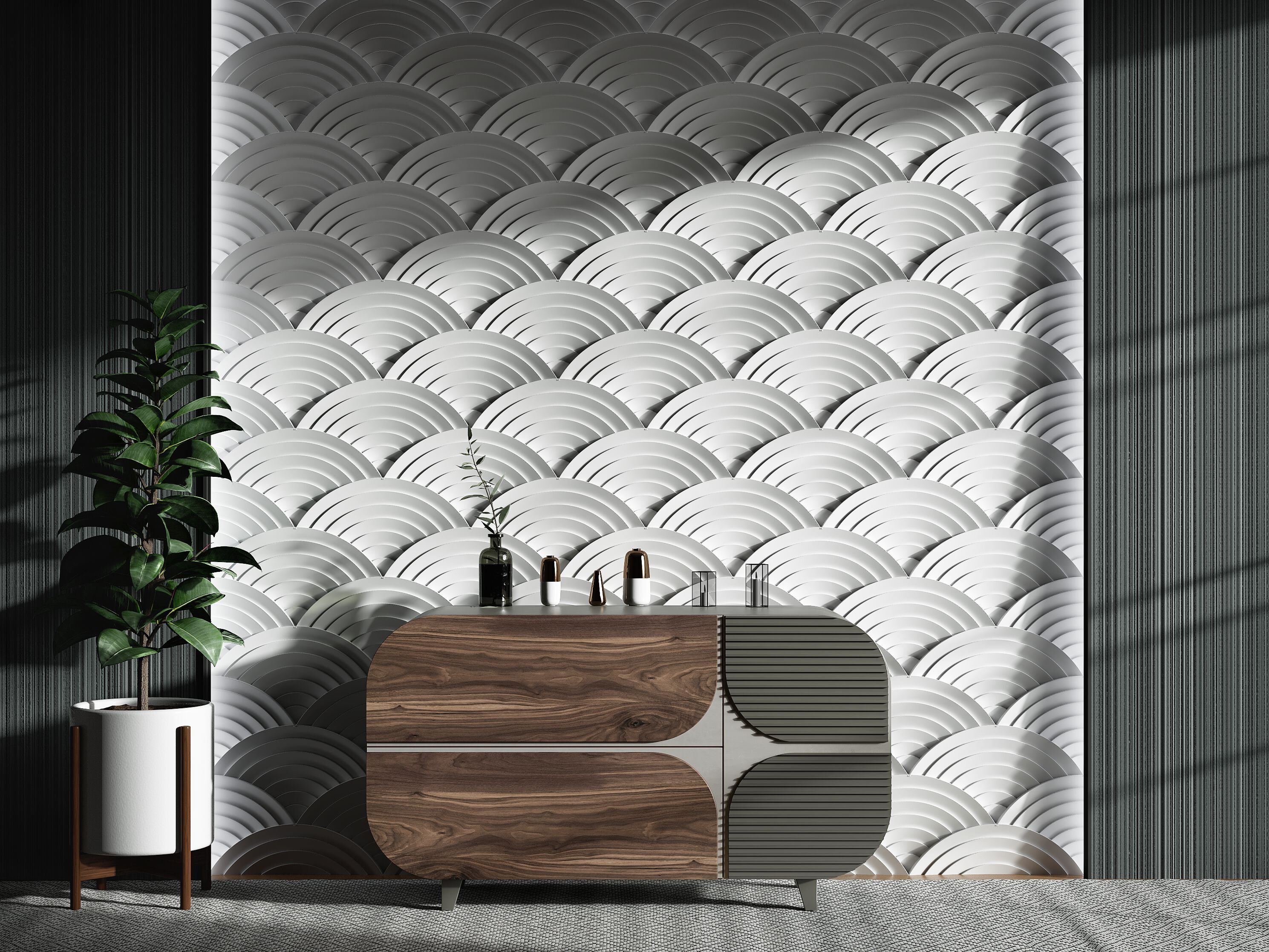 Трехмерное гипсовое покрытие WallDeco дизайн ARCH-00054861