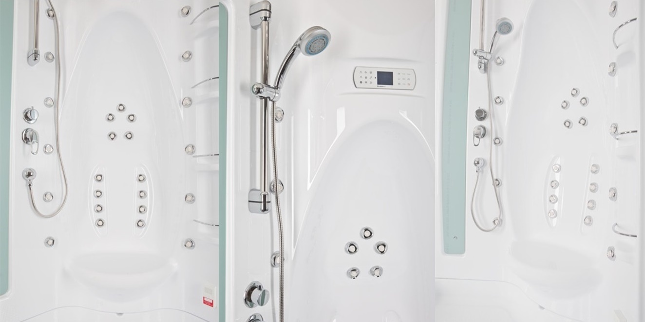 Душевая кабина Aquanet Taiti 110x110 с паром и г/м, матовое стекло 172281 - Вид №2