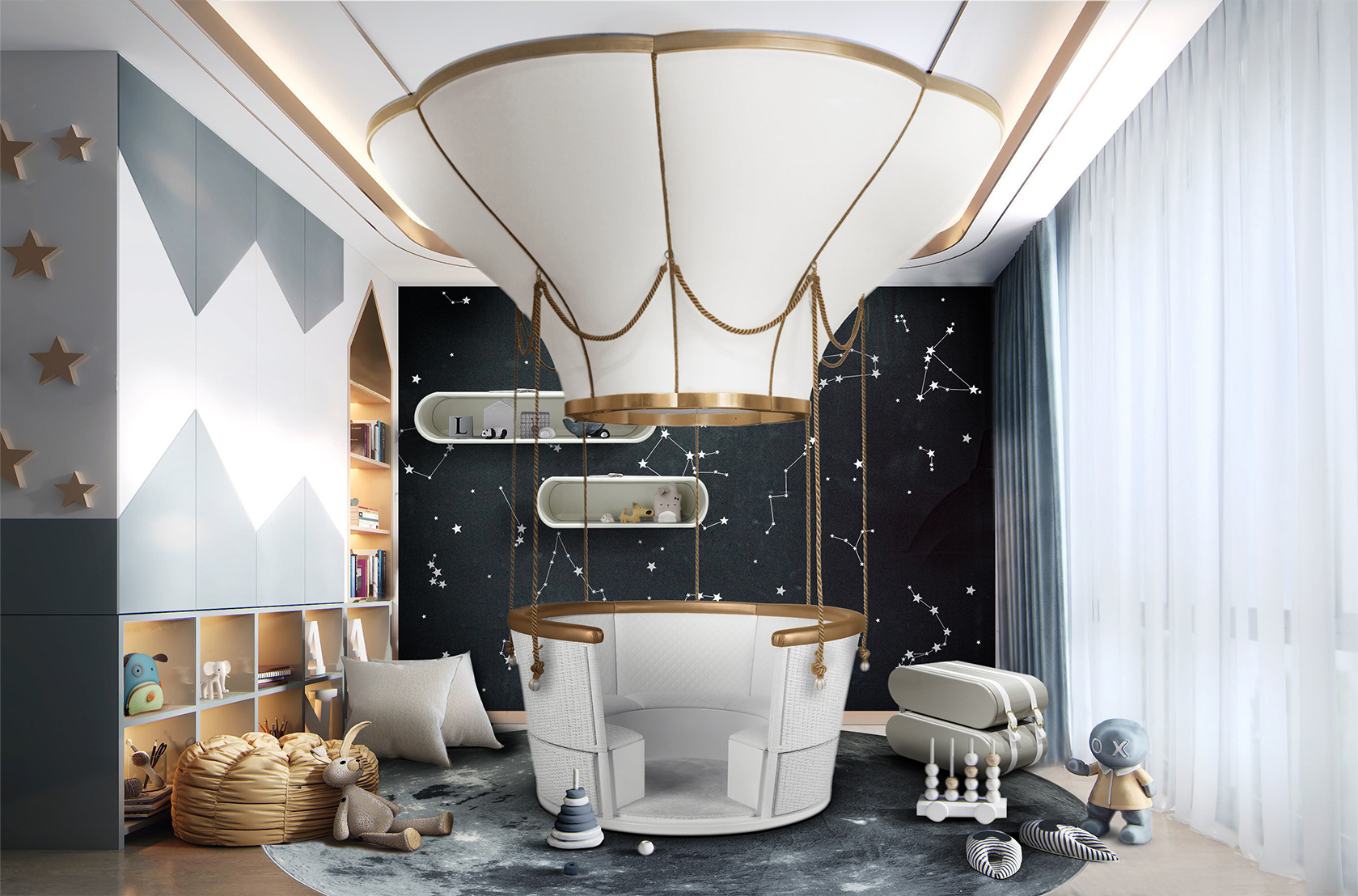 CIST641 Полки в детскую Облако Маленькое Circu  - Вид №8