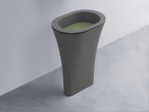 AMLA65-CM+AMPILO-AG+AMCOLO-CM Раковина Amedeo Ovale отдельностоящая cielo Enjoy + Amedeo