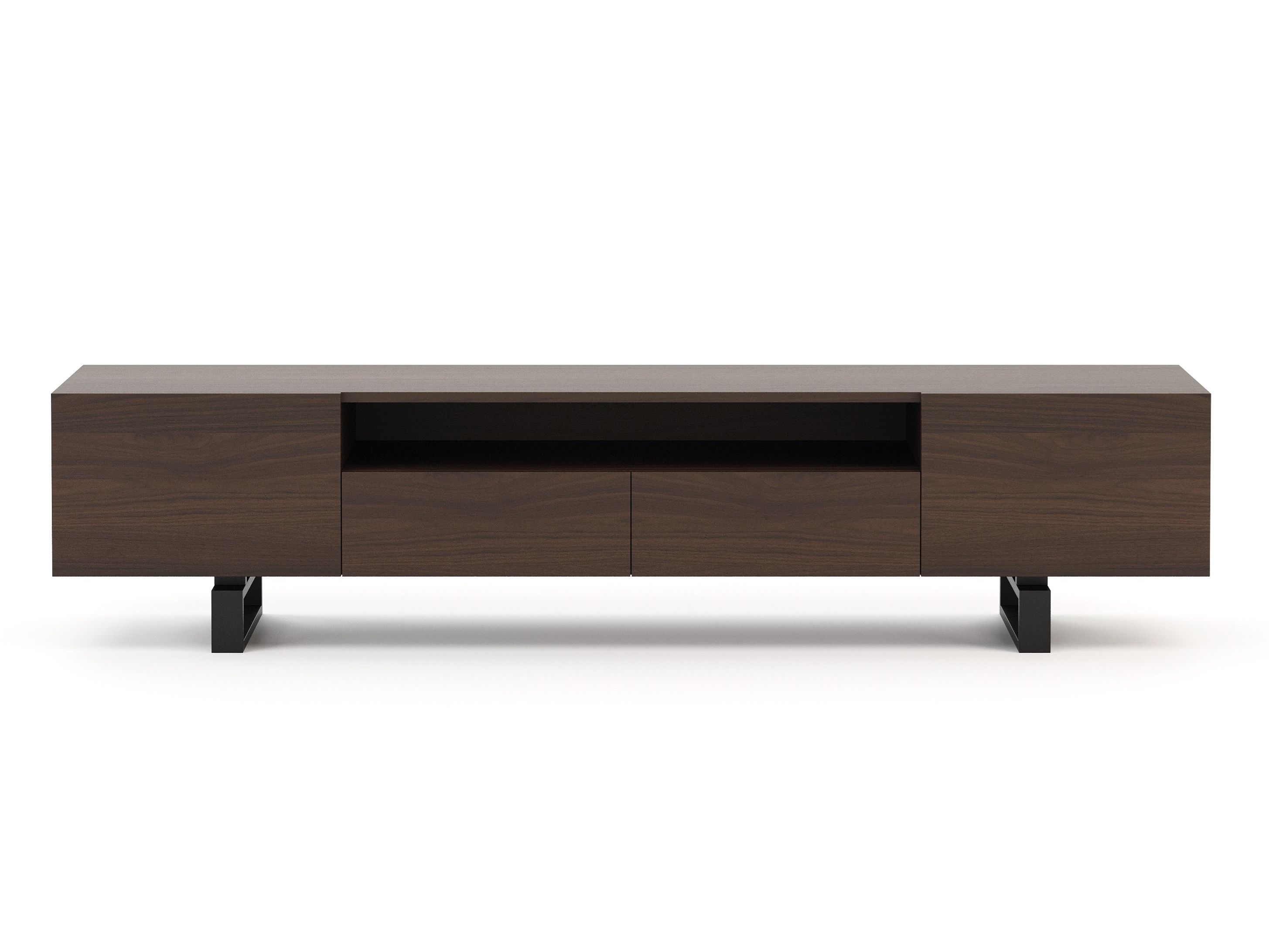 Низкий деревянный шкаф для телевизора с распашными дверцами Stylish Club Porto ARCH-00013045 - Вид №1