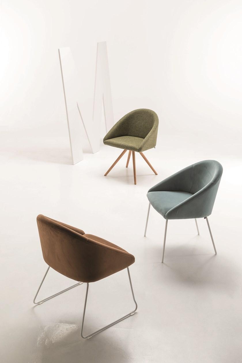 Luxy Вращающееся кресло из ткани с подлокотниками Bloom 4blfn58, 4blfb60 - Вид №4